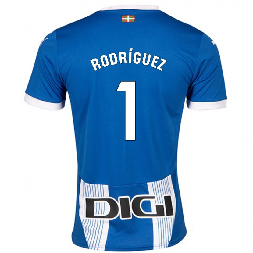 Danxen Dětské Adrián Rodríguez #1 Modrý Domů Hráčské Dresy 2024/25 Dres