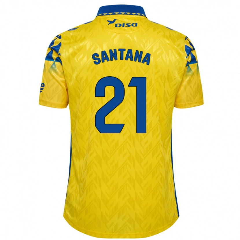 Danxen Dětské Yadam Santana #21 Žlutá Modrá Domů Hráčské Dresy 2024/25 Dres
