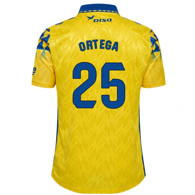 Danxen Dětské Edián Ortega #25 Žlutá Modrá Domů Hráčské Dresy 2024/25 Dres