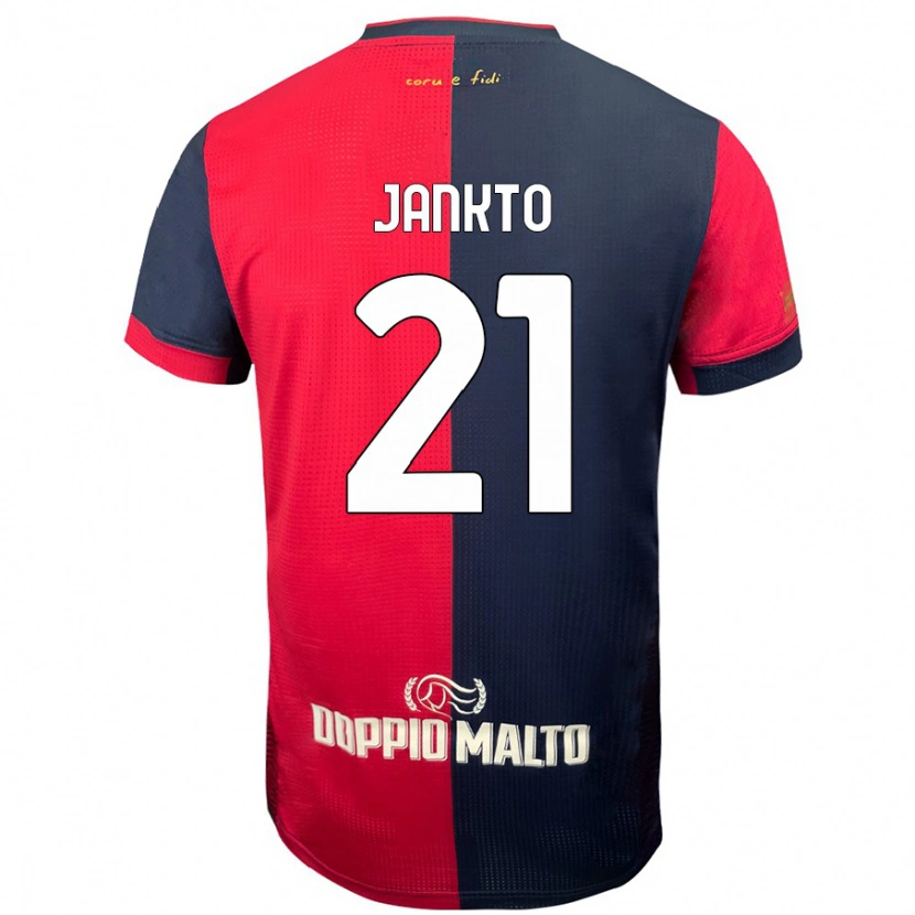 Danxen Dětské Jakub Jankto #21 Červená Tmavší Modrá Domů Hráčské Dresy 2024/25 Dres