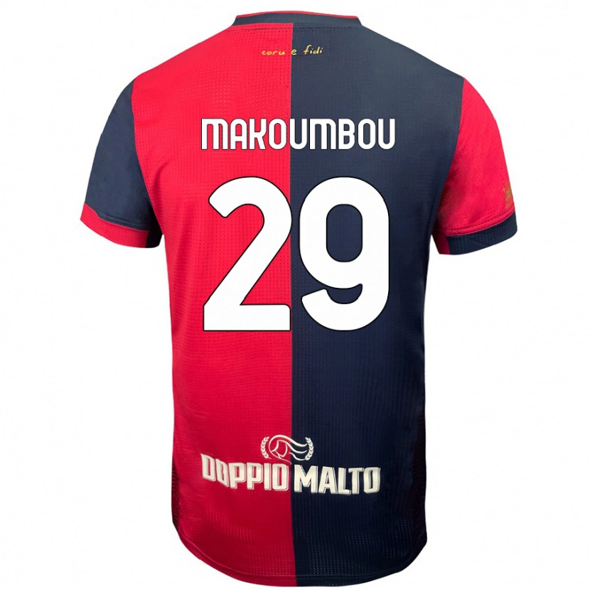Danxen Dětské Antoine Makoumbou #29 Červená Tmavší Modrá Domů Hráčské Dresy 2024/25 Dres