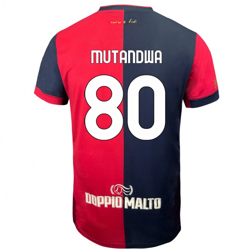 Danxen Dětské Kingstone Mutandwa #80 Červená Tmavší Modrá Domů Hráčské Dresy 2024/25 Dres