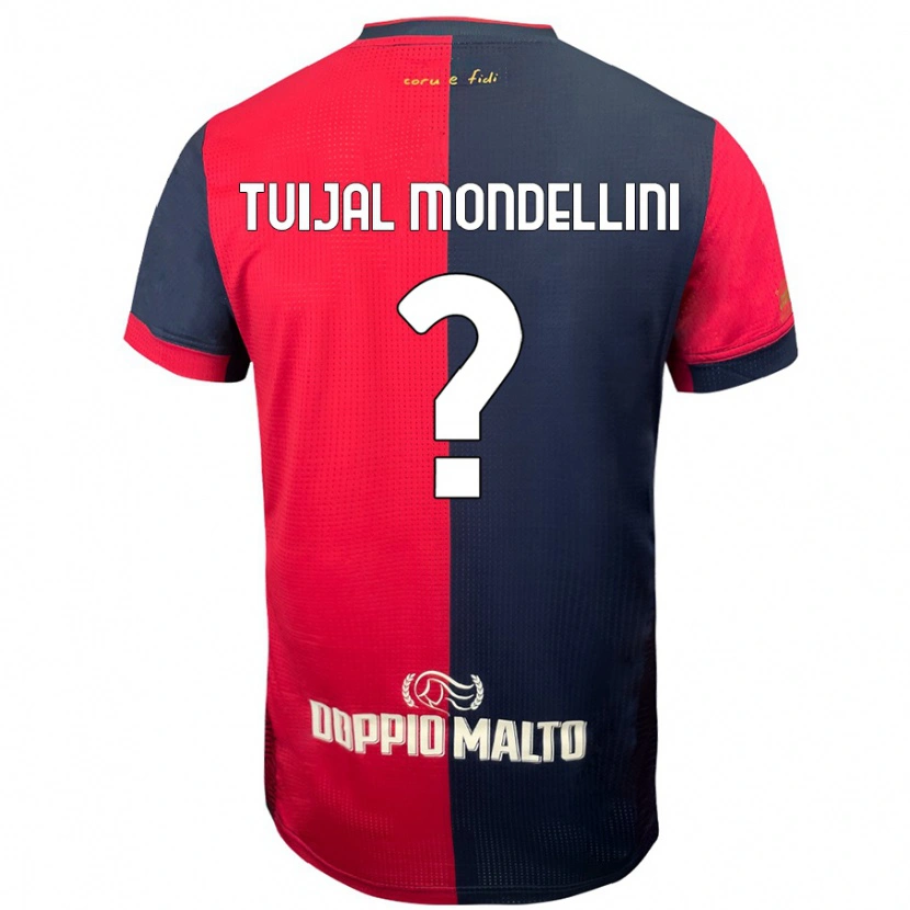 Danxen Dětské Luca Tuijal Mondellini #0 Červená Tmavší Modrá Domů Hráčské Dresy 2024/25 Dres