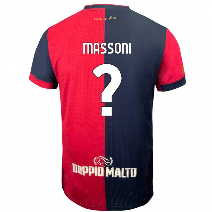 Danxen Dětské Nicholas Massoni #0 Červená Tmavší Modrá Domů Hráčské Dresy 2024/25 Dres