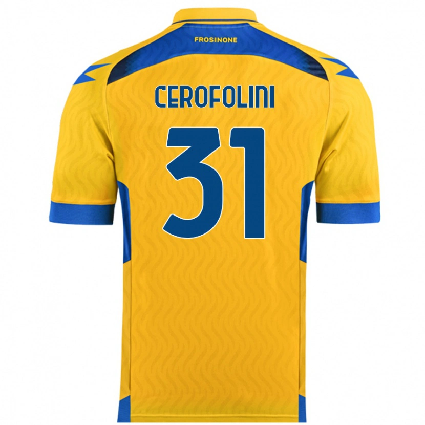Danxen Dětské Michele Cerofolini #31 Žluť Domů Hráčské Dresy 2024/25 Dres