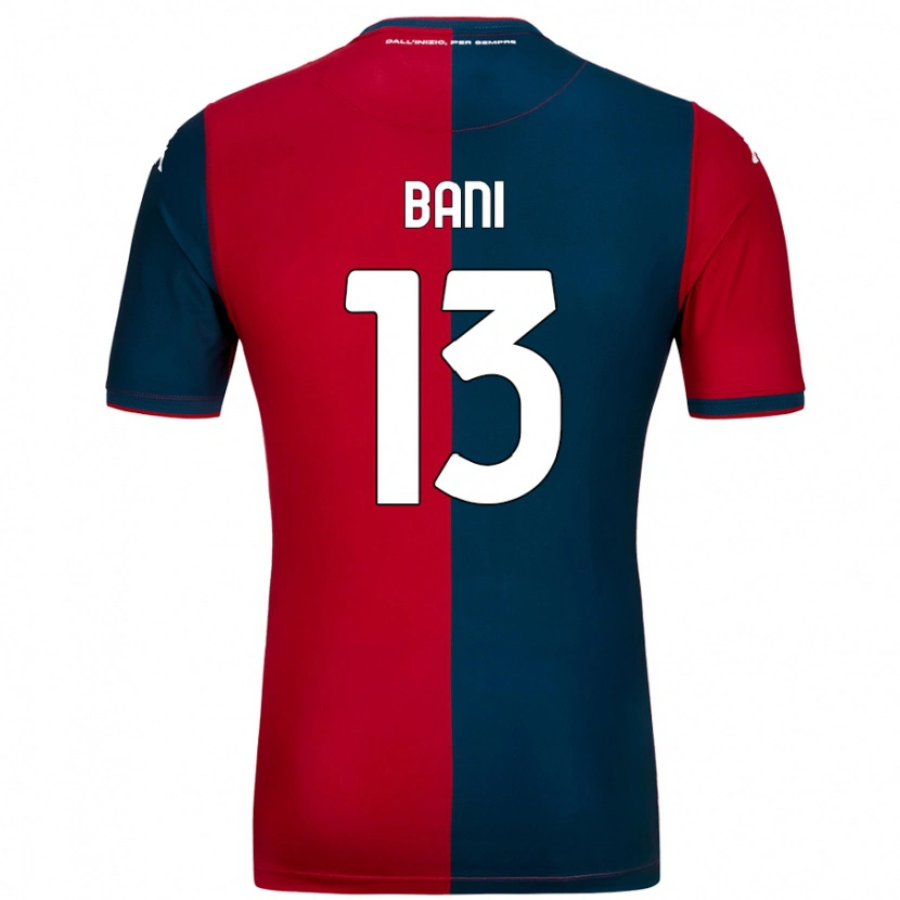 Danxen Dětské Mattia Bani #13 Červená Tmavě Modrá Domů Hráčské Dresy 2024/25 Dres