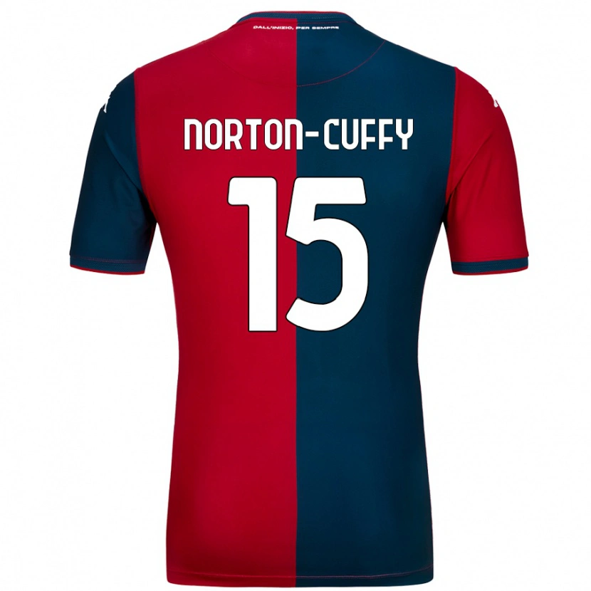 Danxen Dětské Brooke Norton-Cuffy #15 Červená Tmavě Modrá Domů Hráčské Dresy 2024/25 Dres