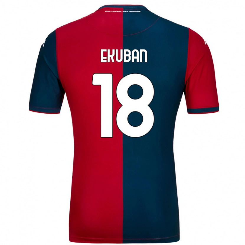 Danxen Dětské Caleb Ekuban #18 Červená Tmavě Modrá Domů Hráčské Dresy 2024/25 Dres