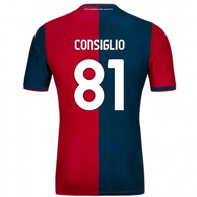 Danxen Dětské Leonardo Consiglio #81 Červená Tmavě Modrá Domů Hráčské Dresy 2024/25 Dres