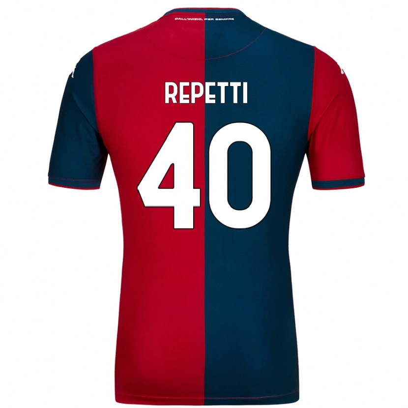 Danxen Dětské Chiara Repetti #40 Červená Tmavě Modrá Domů Hráčské Dresy 2024/25 Dres