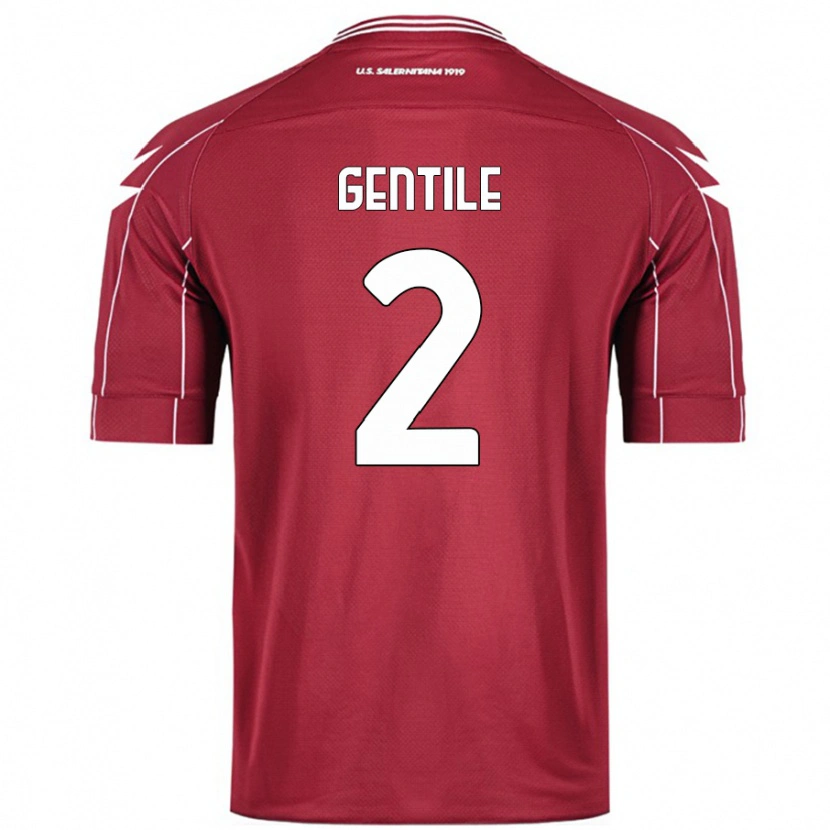 Danxen Dětské Davide Gentile #2 Burgundské Domů Hráčské Dresy 2024/25 Dres