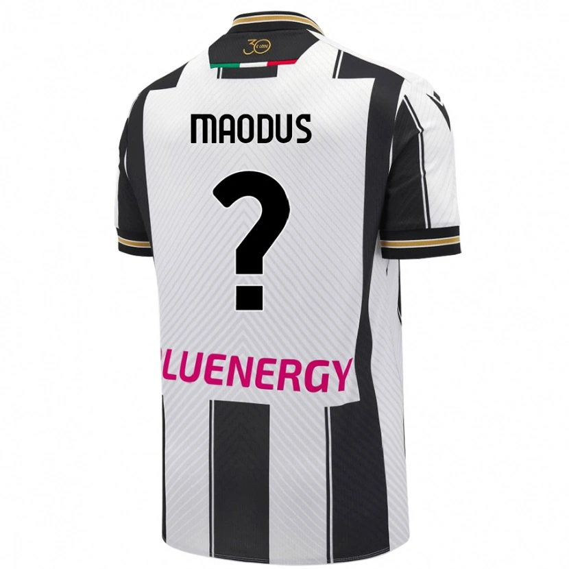 Danxen Dětské Aleksa Maodus #0 Bílá Černá Domů Hráčské Dresy 2024/25 Dres