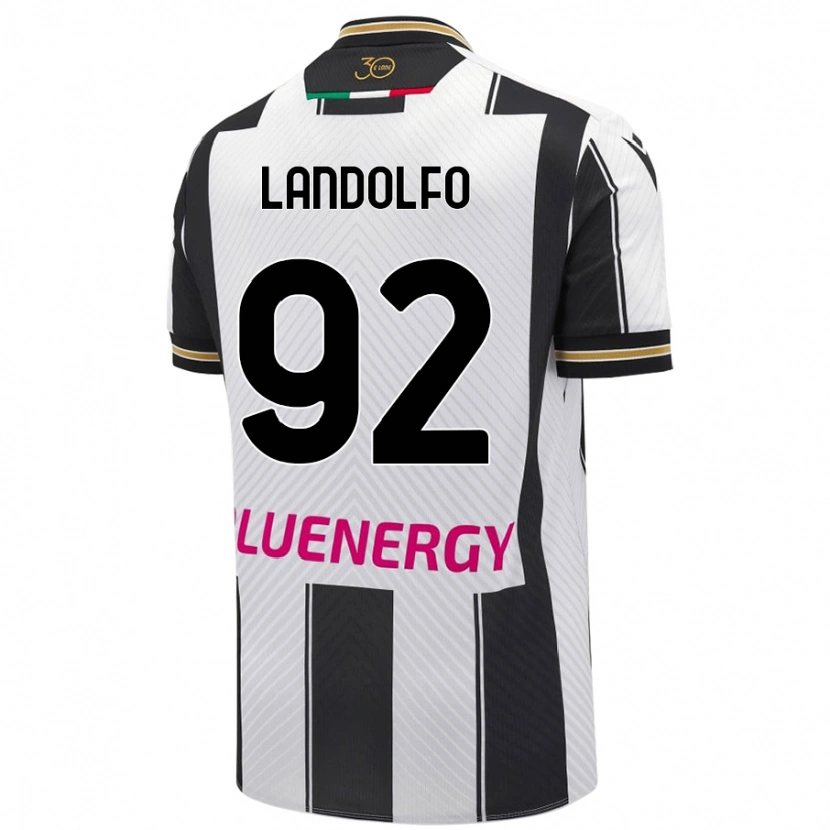 Danxen Dětské Tommaso Landolfo #92 Bílá Černá Domů Hráčské Dresy 2024/25 Dres