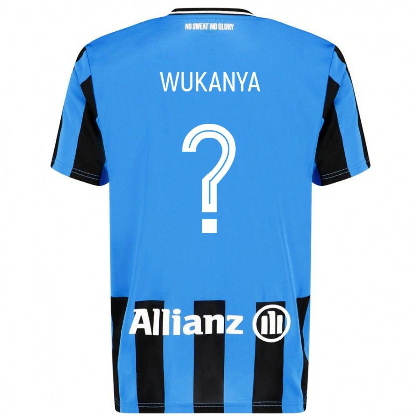 Danxen Dětské Stéphane Wukanya #0 Nebesky Modrá Černá Domů Hráčské Dresy 2024/25 Dres