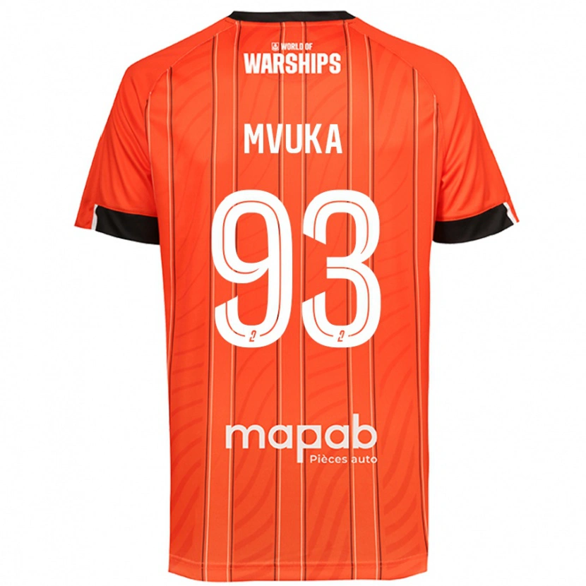 Danxen Dětské Joel Mvuka #93 Pomerančový Domů Hráčské Dresy 2024/25 Dres
