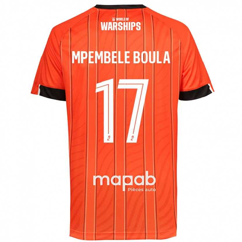 Danxen Dětské Exaucé Mpembele Boula #17 Pomerančový Domů Hráčské Dresy 2024/25 Dres