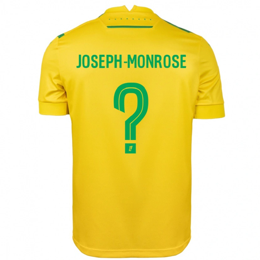 Danxen Dětské Florian Joseph-Monrose #0 Žlutá Zelená Domů Hráčské Dresy 2024/25 Dres
