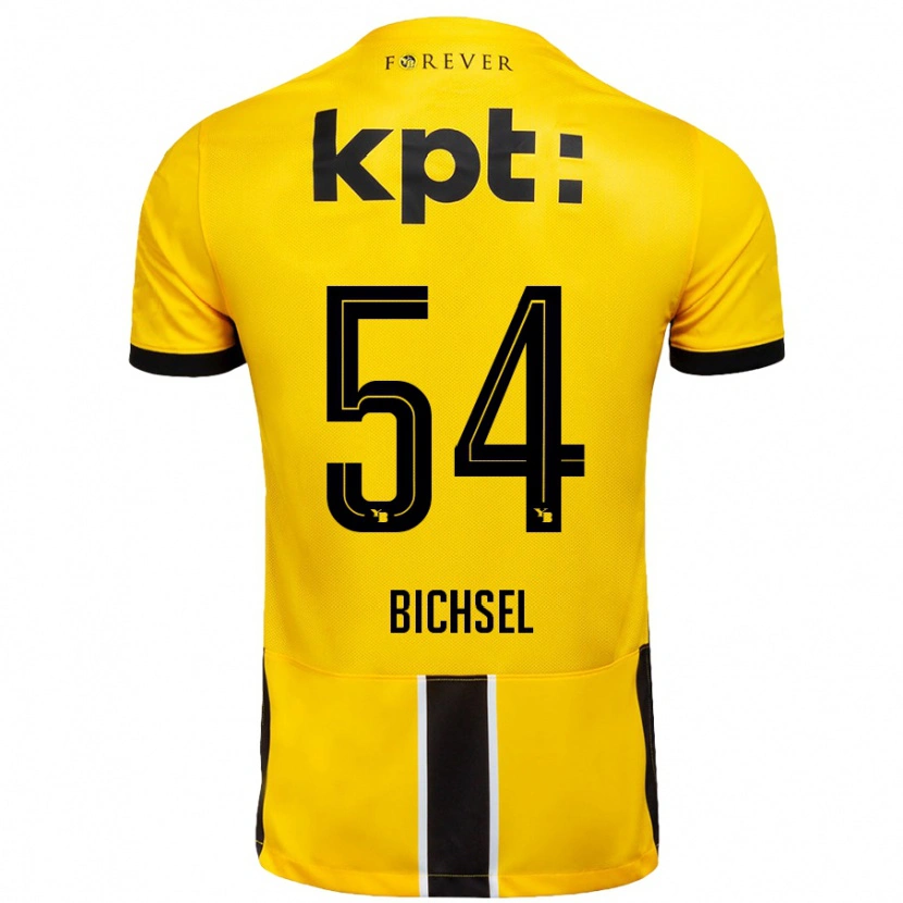 Danxen Dětské Joel Bichsel #54 Žlutá Černá Domů Hráčské Dresy 2024/25 Dres