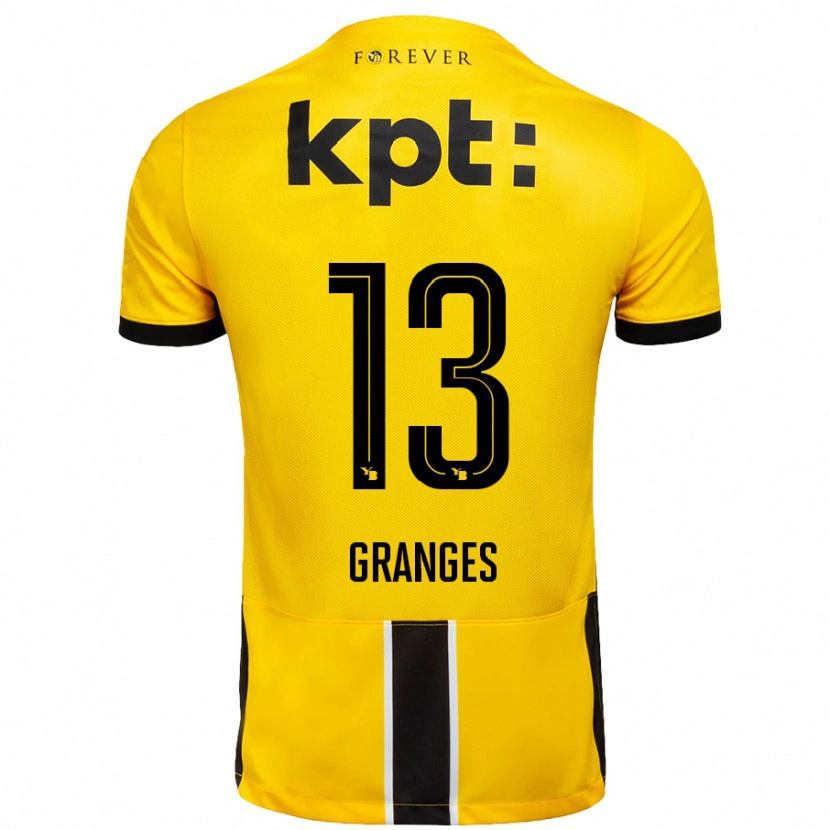 Danxen Dětské Malaurie Granges #13 Žlutá Černá Domů Hráčské Dresy 2024/25 Dres