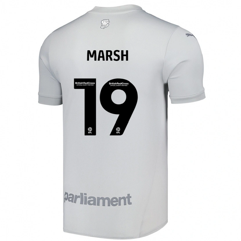 Danxen Dětské Aiden Marsh #19 Stříbrně Šedá Daleko Hráčské Dresy 2024/25 Dres