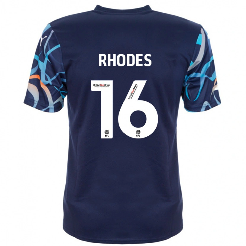 Danxen Dětské Jordan Rhodes #16 Námořnická Modrá Daleko Hráčské Dresy 2024/25 Dres