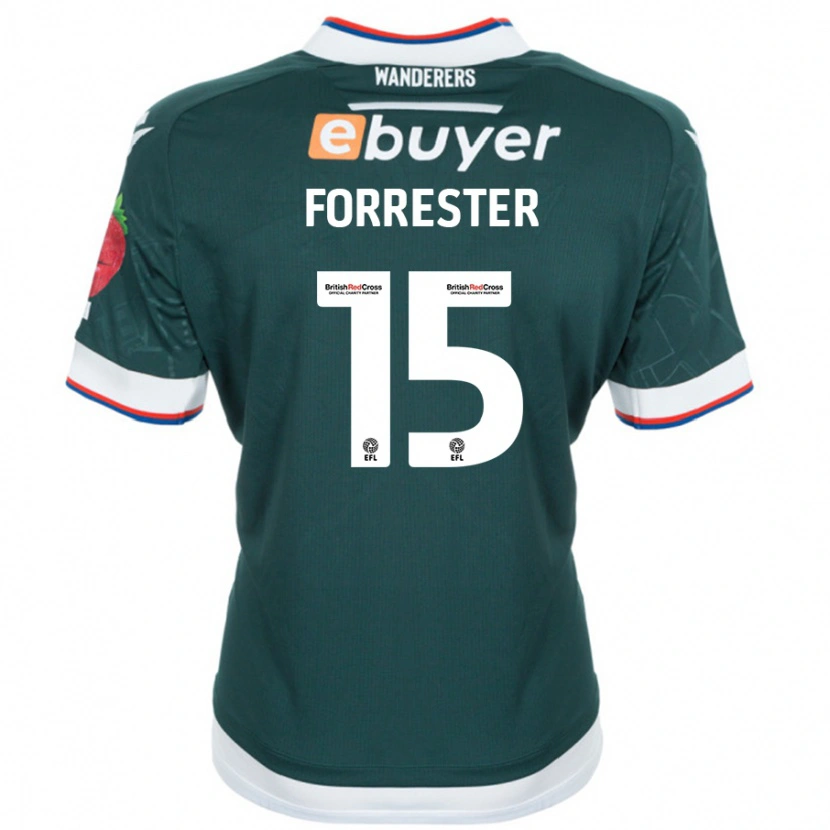 Danxen Dětské Will Forrester #15 Tmavě Zelená Daleko Hráčské Dresy 2024/25 Dres