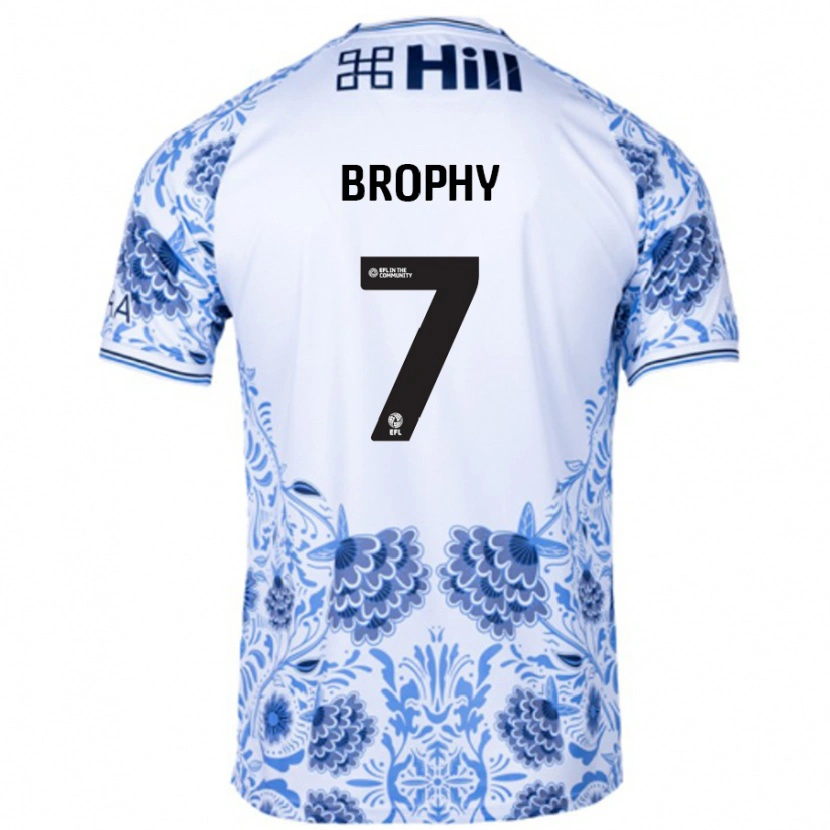 Danxen Dětské James Brophy #7 Bílá Modrá Daleko Hráčské Dresy 2024/25 Dres