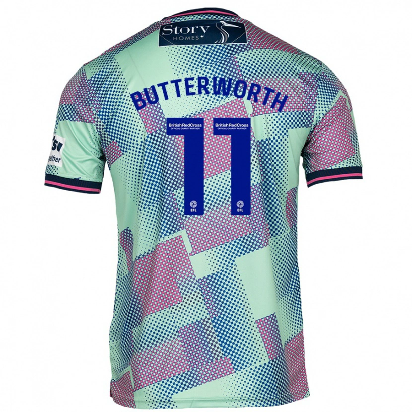 Danxen Dětské Daniel Butterworth #11 Zelený Daleko Hráčské Dresy 2024/25 Dres