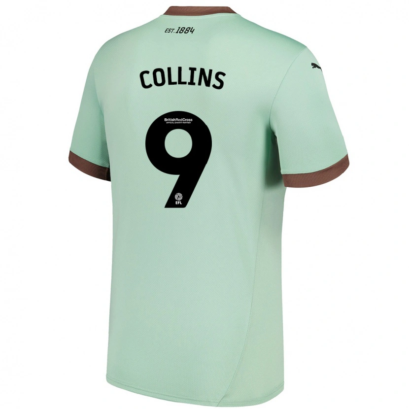 Danxen Dětské James Collins #9 Bledě Zelená Daleko Hráčské Dresy 2024/25 Dres