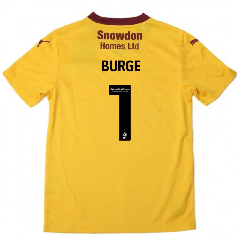 Danxen Dětské Lee Burge #1 Oranžová Burgundská Daleko Hráčské Dresy 2024/25 Dres