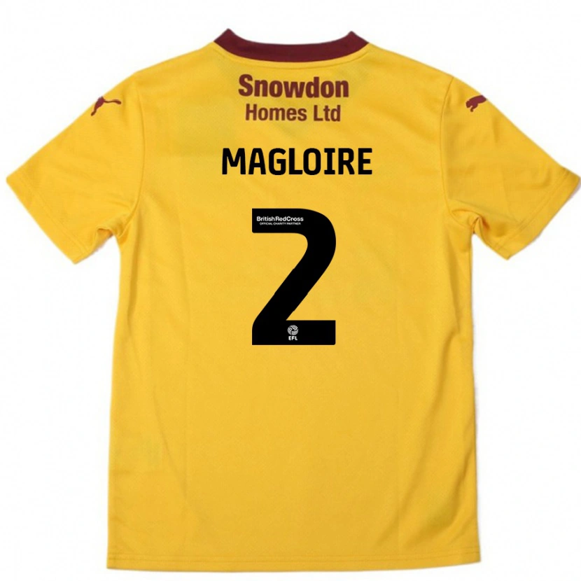 Danxen Dětské Tyler Magloire #2 Oranžová Burgundská Daleko Hráčské Dresy 2024/25 Dres