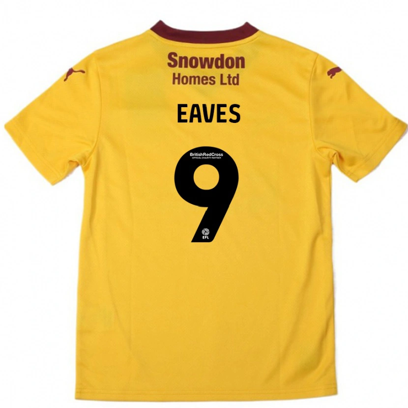 Danxen Dětské Tom Eaves #9 Oranžová Burgundská Daleko Hráčské Dresy 2024/25 Dres
