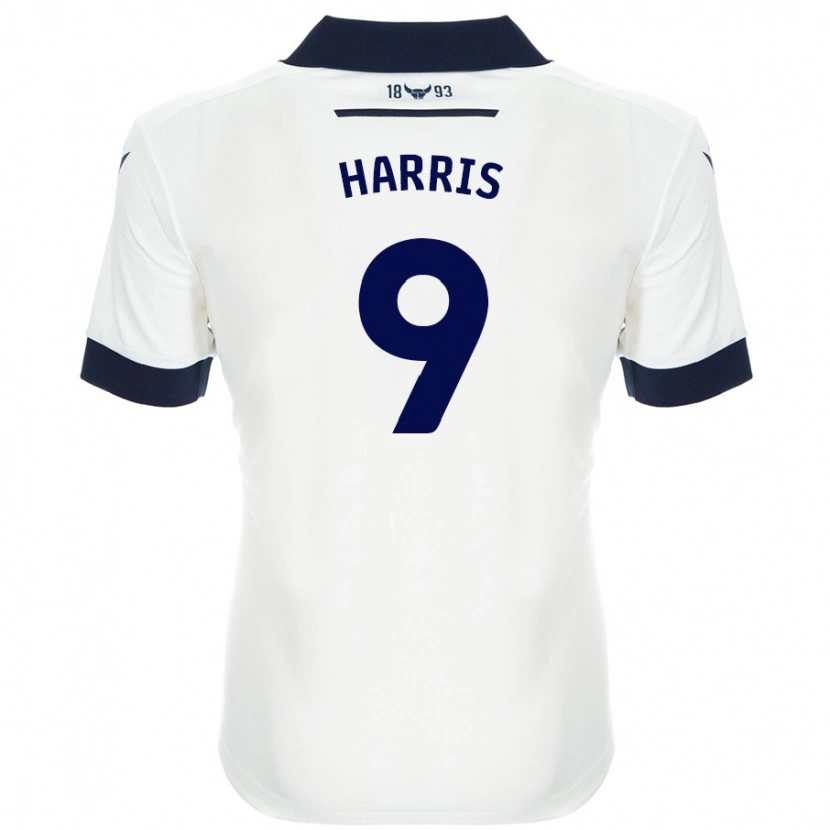 Danxen Dětské Mark Harris #9 Bílá Tmavě Modrá Daleko Hráčské Dresy 2024/25 Dres