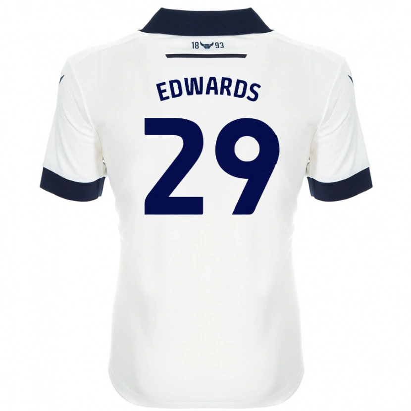 Danxen Dětské Kyle Edwards #29 Bílá Tmavě Modrá Daleko Hráčské Dresy 2024/25 Dres