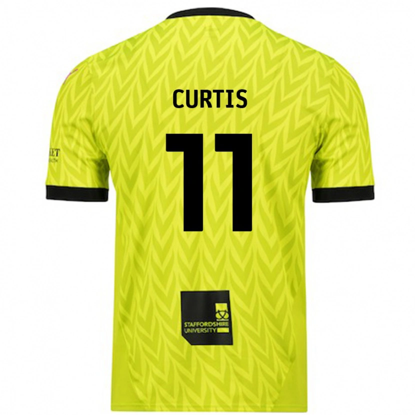 Danxen Dětské Ronan Curtis #11 Fluorescenční Zelená Daleko Hráčské Dresy 2024/25 Dres