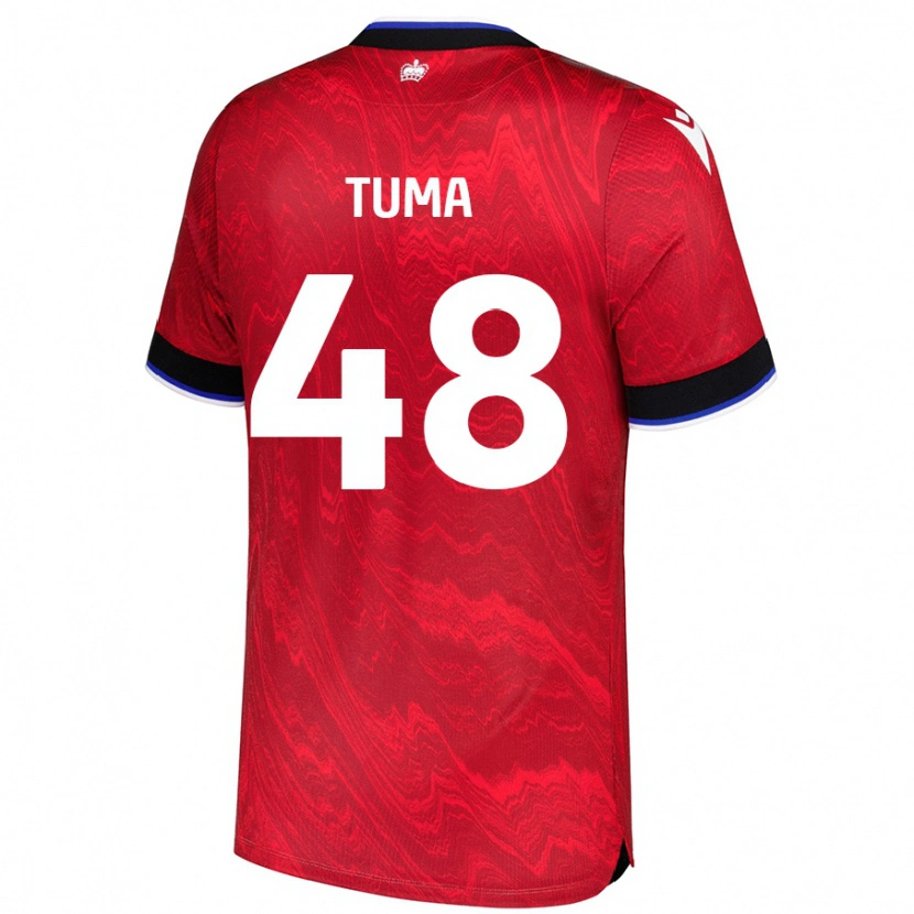 Danxen Dětské Basil Tuma #48 Červená Černá Daleko Hráčské Dresy 2024/25 Dres
