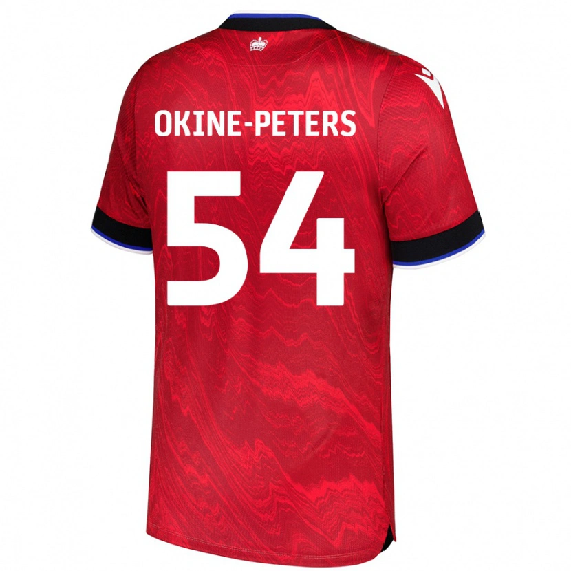 Danxen Dětské Jeremiah Okine-Peters #54 Červená Černá Daleko Hráčské Dresy 2024/25 Dres