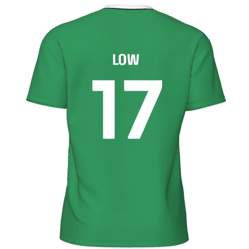 Danxen Dětské Joe Low #17 Zelené Bílé Pruhy Daleko Hráčské Dresy 2024/25 Dres
