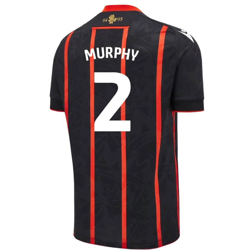 Danxen Dětské Niamh Murphy #2 Černá Červená Daleko Hráčské Dresy 2024/25 Dres