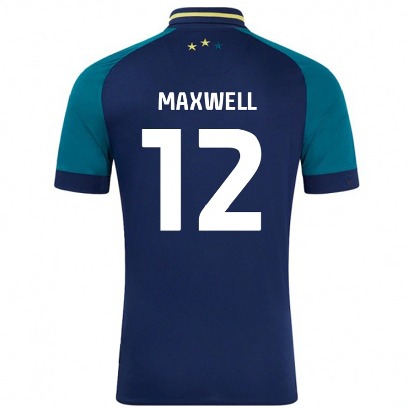 Danxen Dětské Chris Maxwell #12 Námořnická Tmavě Zelená Daleko Hráčské Dresy 2024/25 Dres