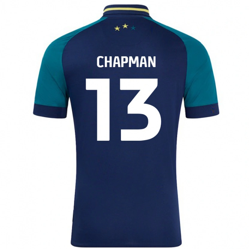 Danxen Dětské Jacob Chapman #13 Námořnická Tmavě Zelená Daleko Hráčské Dresy 2024/25 Dres