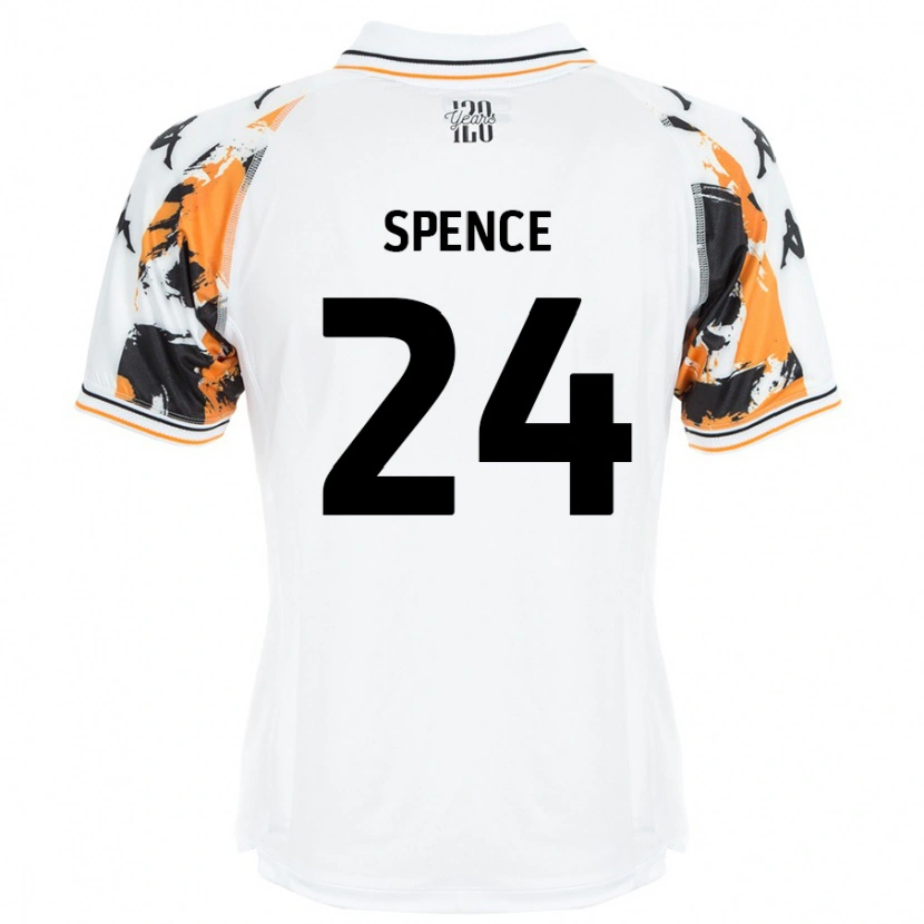 Danxen Dětské Emily Spence #24 Bílý Daleko Hráčské Dresy 2024/25 Dres