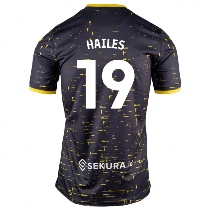 Danxen Dětské Lauren Hailes #19 Černá Žlutá Daleko Hráčské Dresy 2024/25 Dres
