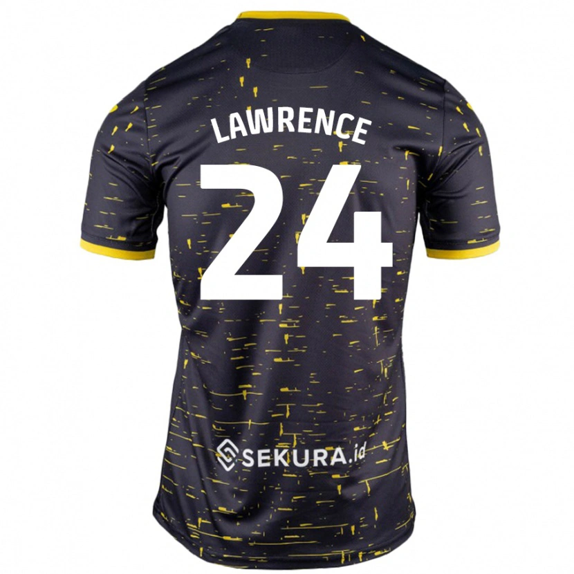 Danxen Dětské Rachel Lawrence #24 Černá Žlutá Daleko Hráčské Dresy 2024/25 Dres