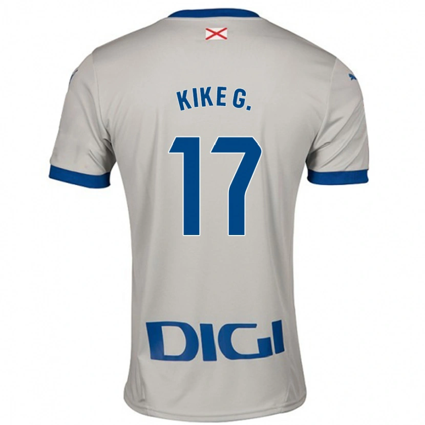 Danxen Dětské Kike García #17 Světle Šedá Daleko Hráčské Dresy 2024/25 Dres