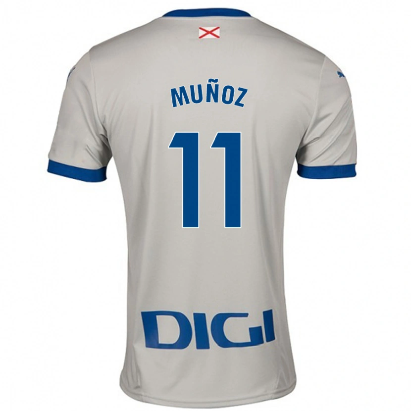 Danxen Dětské Egoitz Muñoz #11 Světle Šedá Daleko Hráčské Dresy 2024/25 Dres