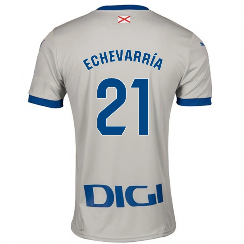 Danxen Dětské Martin Echevarría #21 Světle Šedá Daleko Hráčské Dresy 2024/25 Dres