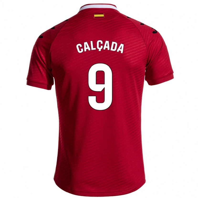 Danxen Dětské Gonzalo Calçada #9 Tmavě Červená Daleko Hráčské Dresy 2024/25 Dres