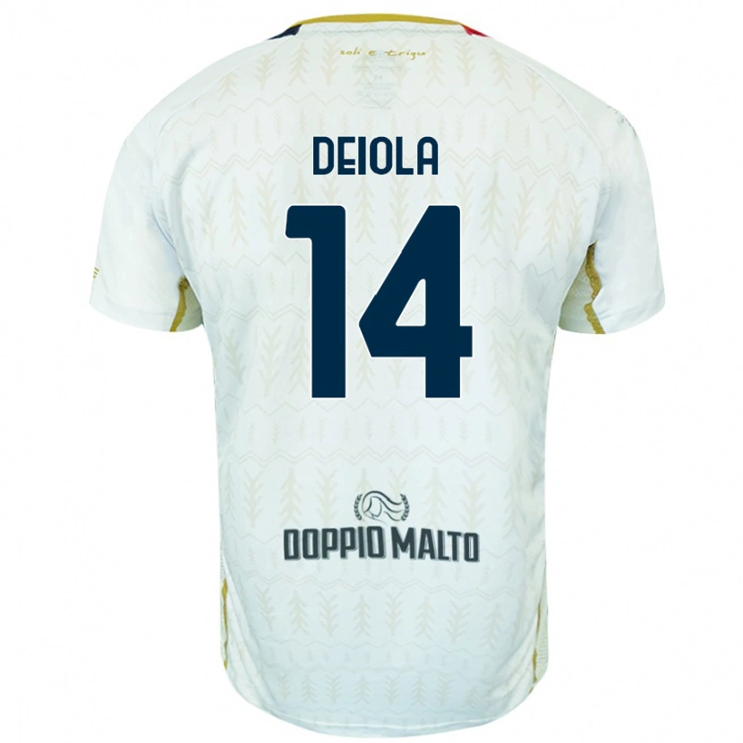 Danxen Dětské Alessandro Deiola #14 Bílý Daleko Hráčské Dresy 2024/25 Dres
