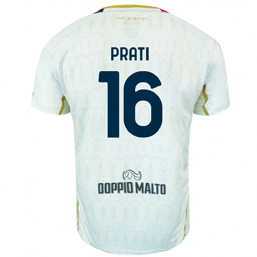 Danxen Dětské Matteo Prati #16 Bílý Daleko Hráčské Dresy 2024/25 Dres
